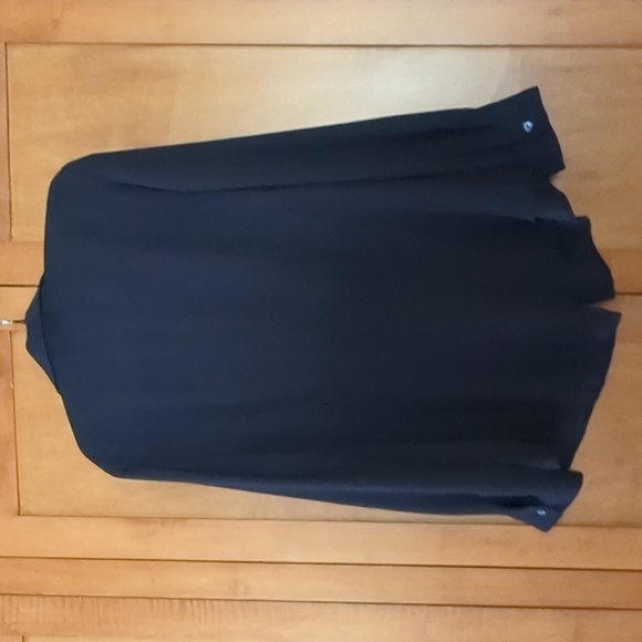 Chico's Sz 1 Navy Blue Blouse Medium - Picture 2 of 4